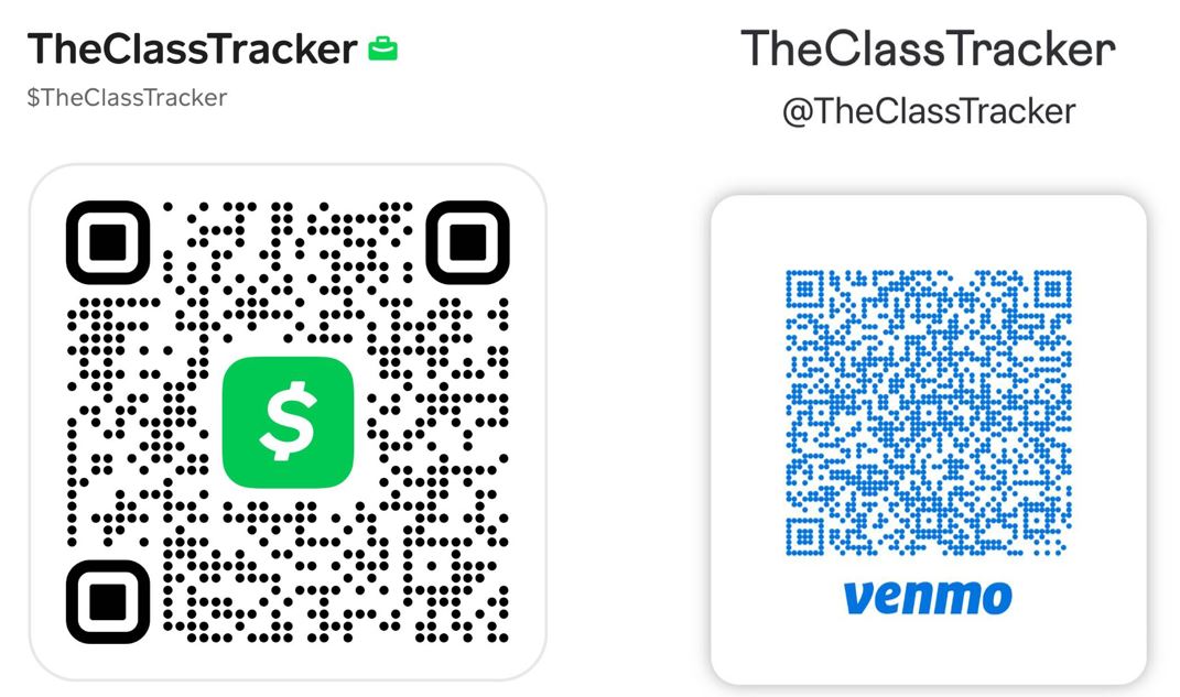 TheClassTracker Venmo & CashApp QR Codes